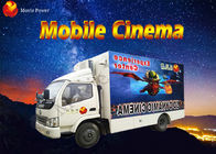 8/9/12 Kursi Film Tema Film Mobile Cinema Truck Dengan Platform Listrik / Hidrolik
