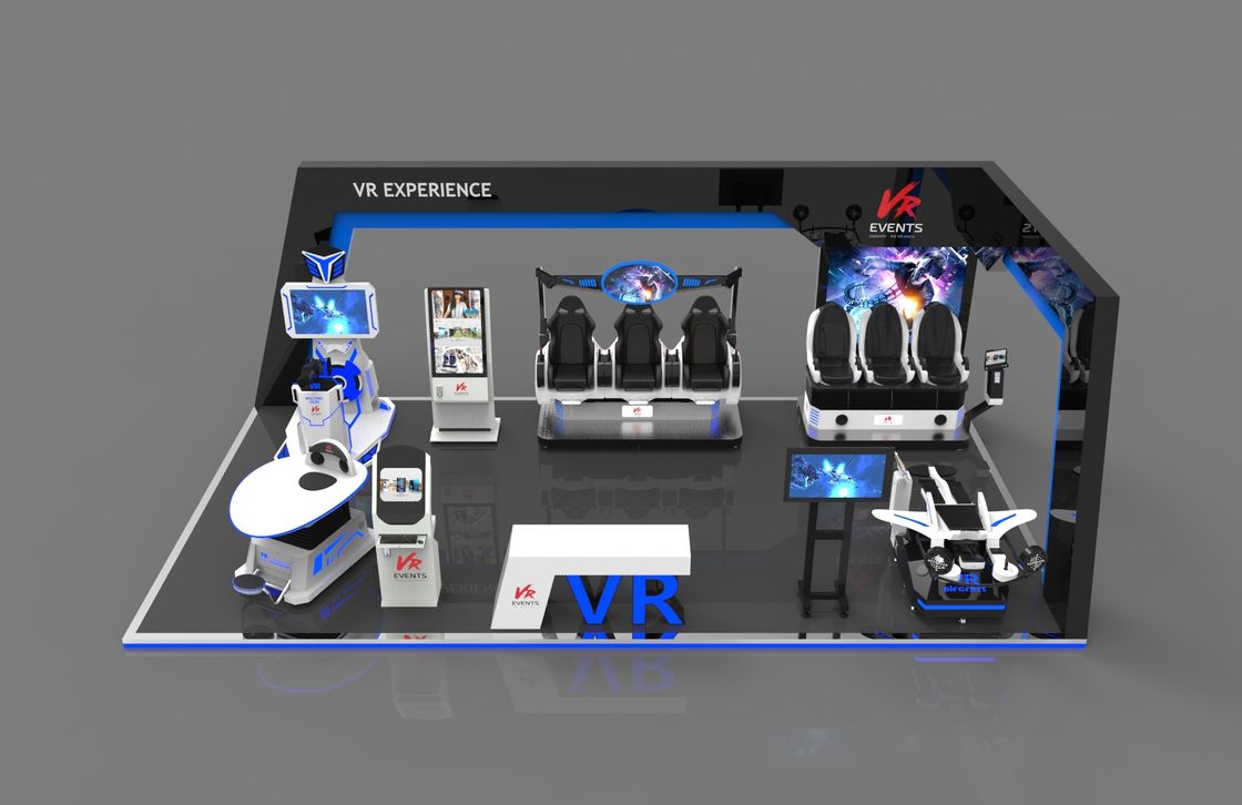 Iron / Fiberglass Unik Berdiri 9D VR Theme Park Warna Disesuaikan