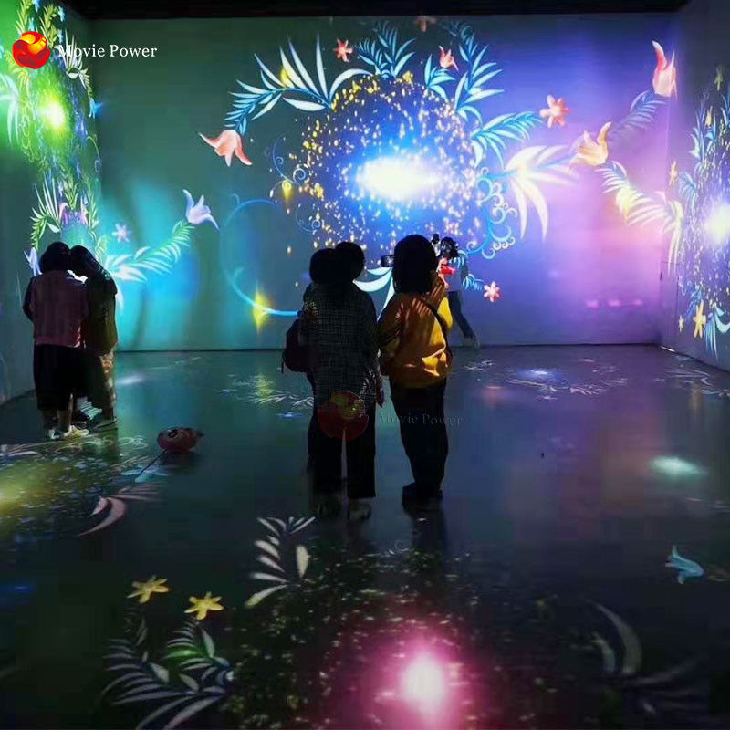 Amusement Park Equipments Kids Interactive Educational Floor Projection Machine