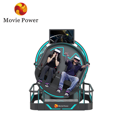 VR 360 2 Seat 9d Roller Coaster Mesin VR 360 Rotasi VR Cinema 360 derajat Simulator Kursi Terbang