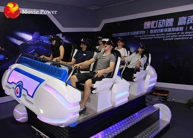 Multi Seats 9D Simulator Virtual World Simulator Dengan Headset Biru / Warna Putih
