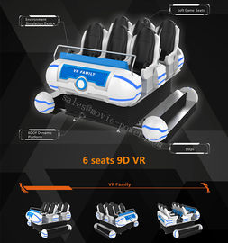 9.5KW 9D VR Cinema, 6 Kursi 6 Dof Platform Amusement Park VR Game Machine