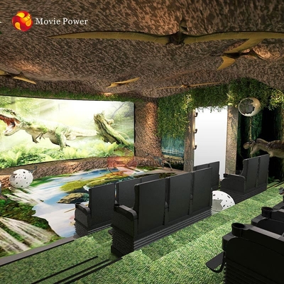 Dinamis Interaktif VR Simulator Dinosaur 4D 5D Theater Pengalaman Immersive