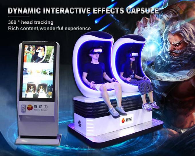 Mesin Permainan Dioperasikan dengan Koin Taman Hiburan Roller Coaster Film Menakutkan 9d VR Two Cinema Simulator 0