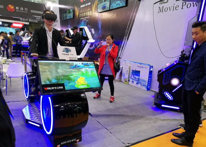 berita perusahaan terbaru tentang Movie Power vr simulator yang paling populer di 2017 Asia Amusement &amp; Attractions Expo  3