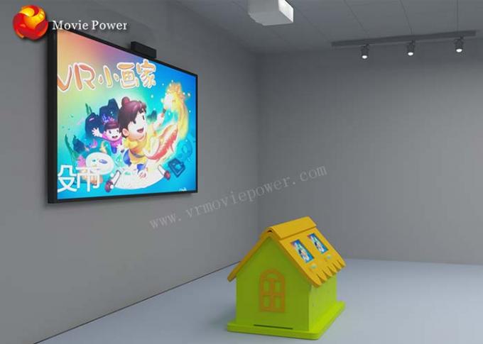 VR Taman Hiburan Dalam Ruangan Proyeksi Interaktif Anak-anak Melukis Mesin Game 1.5 KW 1