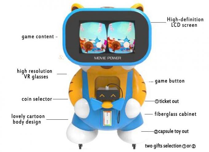 1.0KW 9D VR XD Cinema Permainan Anak-anak Peralatan Pendidikan Simulator 2