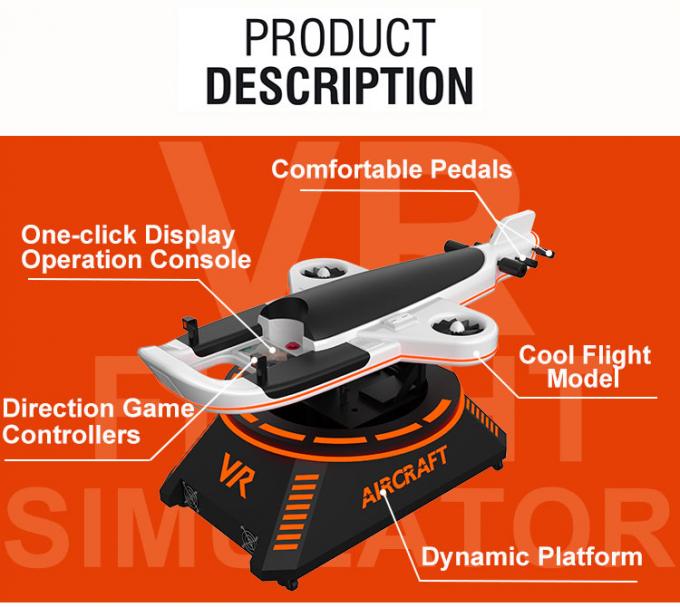 Single Player 9D VR Flight Simulator Menembak Mesin Game Untuk Hypermarket 0