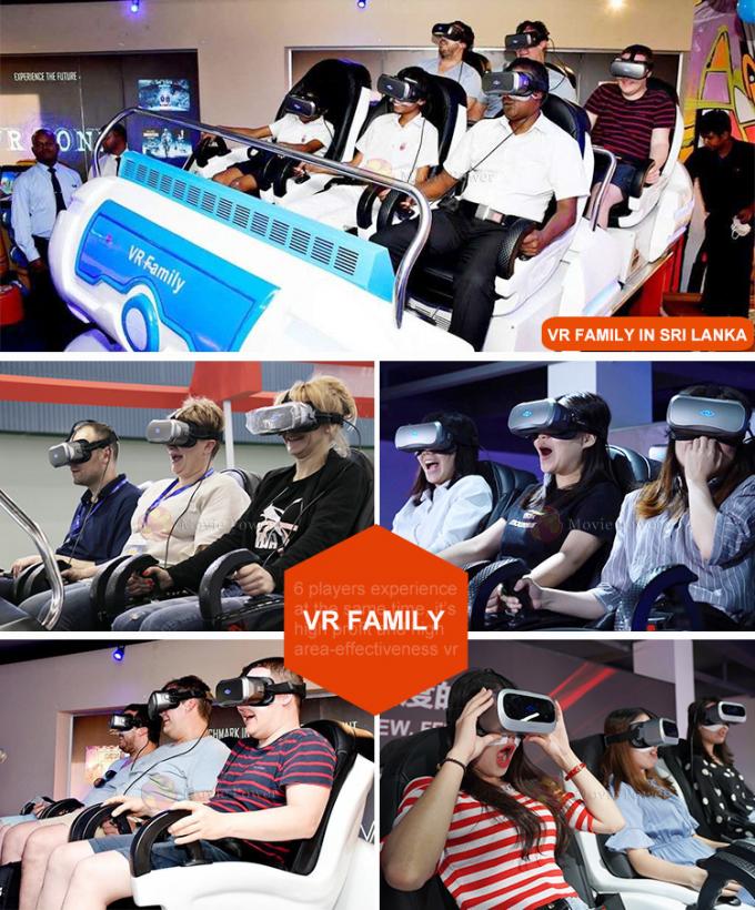 Bisnis Populer 6 Kursi Keluarga Menembak Permainan Interaktif VR 9D Simulator 0