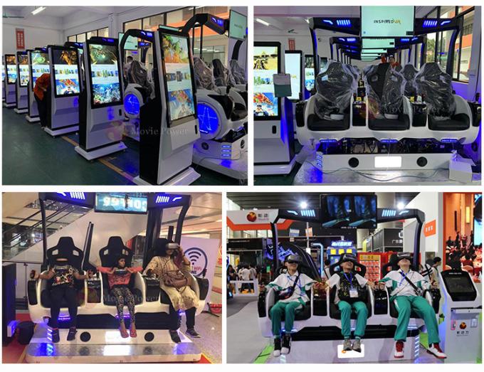 Taman Hiburan 9D Virtual Reality Cinema 3 Dof 3 Seater Simulator Equipment 2
