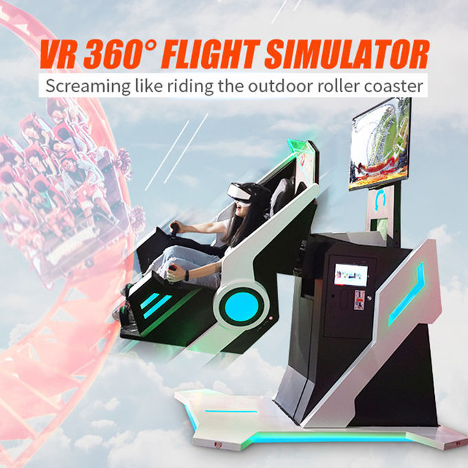 Indoor 1 Kursi VR 360 Full Motion Flight Simulator SGS Standard 0