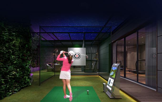 Proyeksi Simulator Golf Dalam Ruangan Virtual Profesional ROHS 0