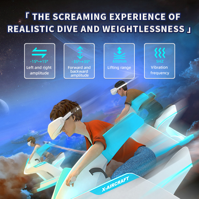 23KW Vr Simulator Penerbangan Kokpit 2 Kursi Virtual Reality Arcade 9d Cinema 3