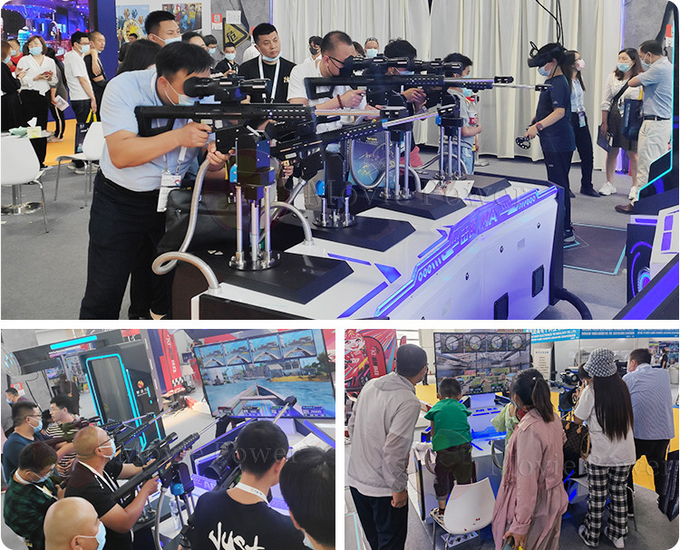 Interaktif Indoor VR Menembak Game Arcade Mesin 4 Player Untuk Taman Hiburan 2