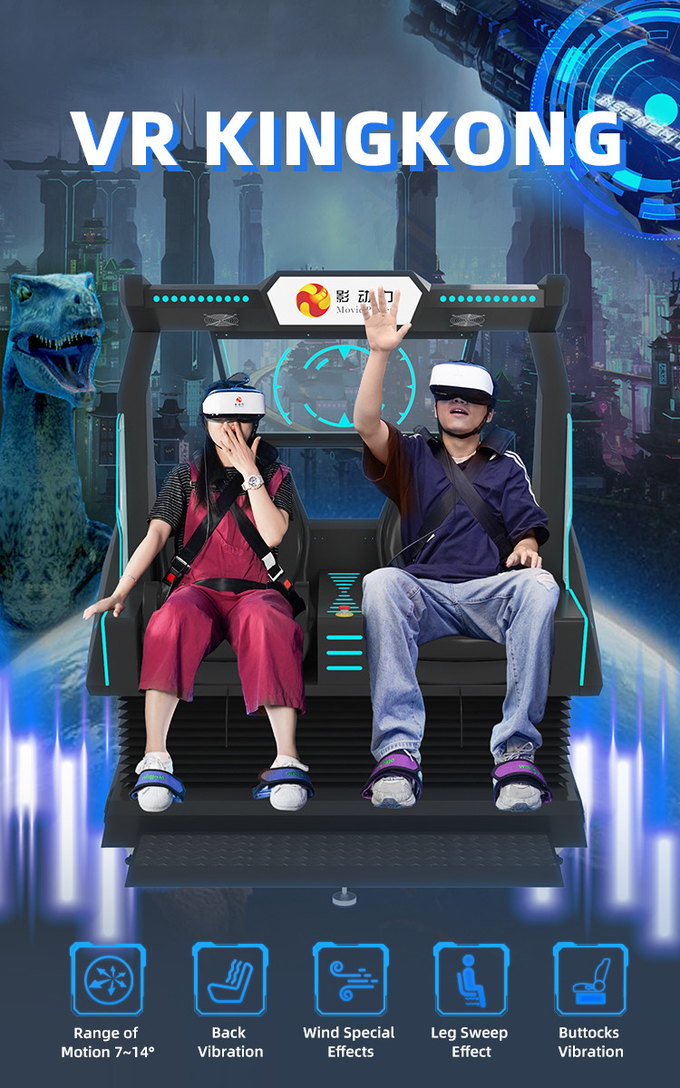 2 Seater Roller Coaster 9d Vr Motion Chair Vr Cinema Movies Simulator Virtual Reality Game Machine Arcade Untuk Dijual 0