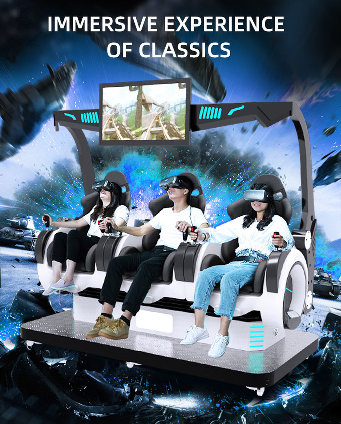 3 kursi Virtual Reality Simulator Koin Dioperasikan Mesin Game 5D Kursi Bioskop 9D 2
