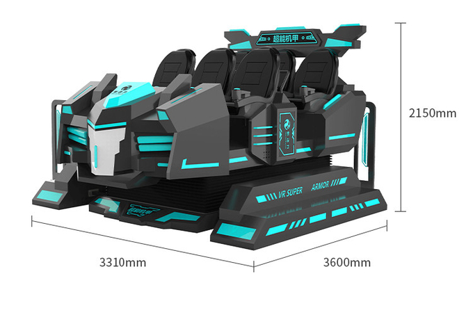 6 kursi 9d VR Cinema Arcade Virtual Reality Roller Coaster VR Peralatan 7