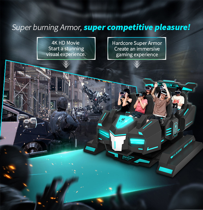6 kursi 9d VR Cinema Arcade Virtual Reality Roller Coaster VR Peralatan 4