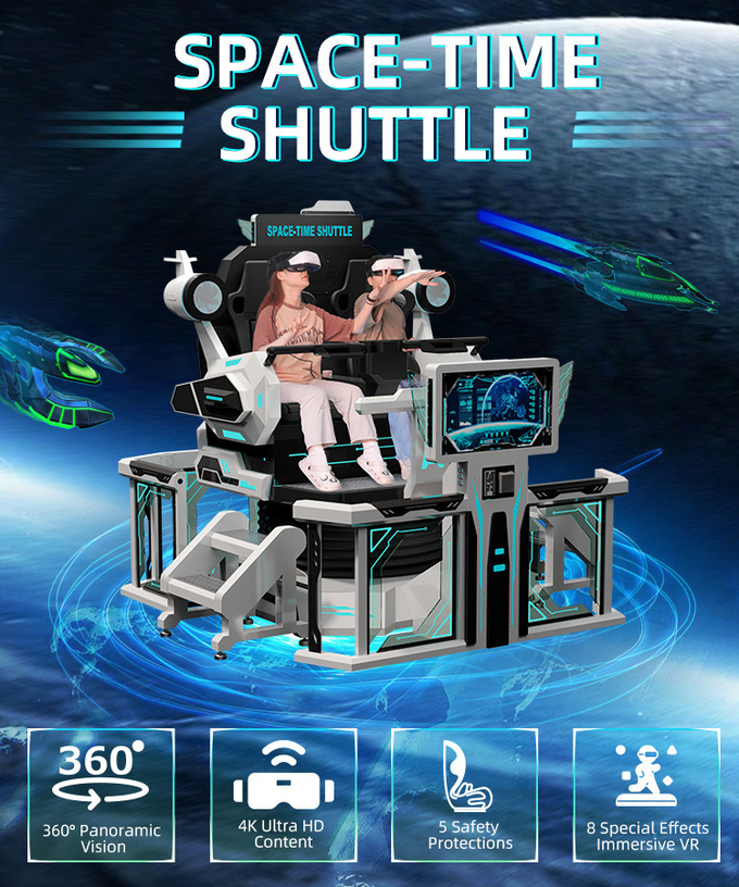 Keamanan 9d Vr Bioskop 2 Kursi Vr Roller Coaster Simulator Kursi 360 Motion Ride 0
