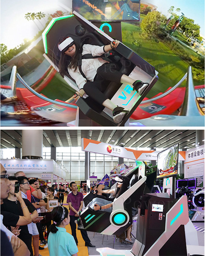 3D 9D VR Cinema Virtual Reality Roller Coaster 360 Rotating Vr Chair Flight Simulator Game Machine 1