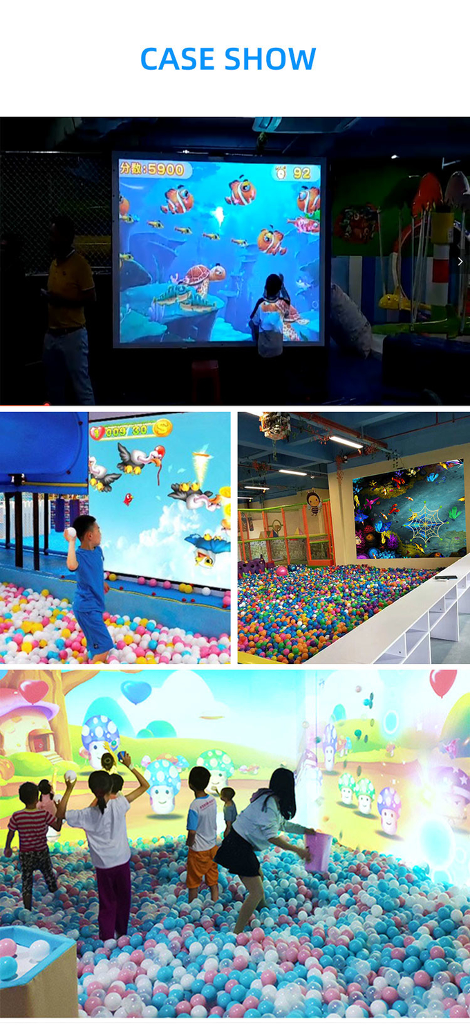 Game Proyeksi Dinding Lantai Besar Anak-anak Taman Permainan Indoor 3D Game Bola Interaktif Untuk Anak-anak 7