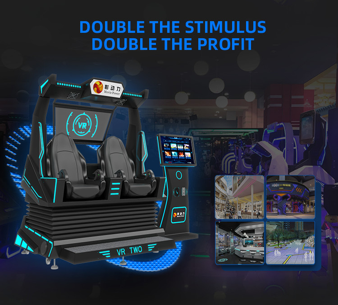 Roller Coaster 9d Vr Kursi simulator 2 kursi mesin permainan realitas virtual bioskop produk taman hiburan lainnya 2