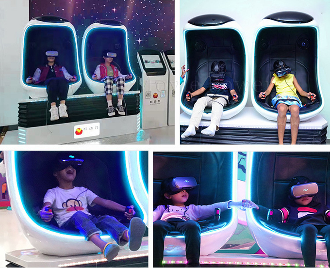 2 Pemain Virtual Reality 9d Egg Chair 9d Vr Roller Coaster Mesin Game Simulator Motion Platform Simulator 1