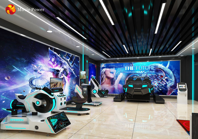 Multiplayer VR Theme Park Simulator Machine ROHS standar 0