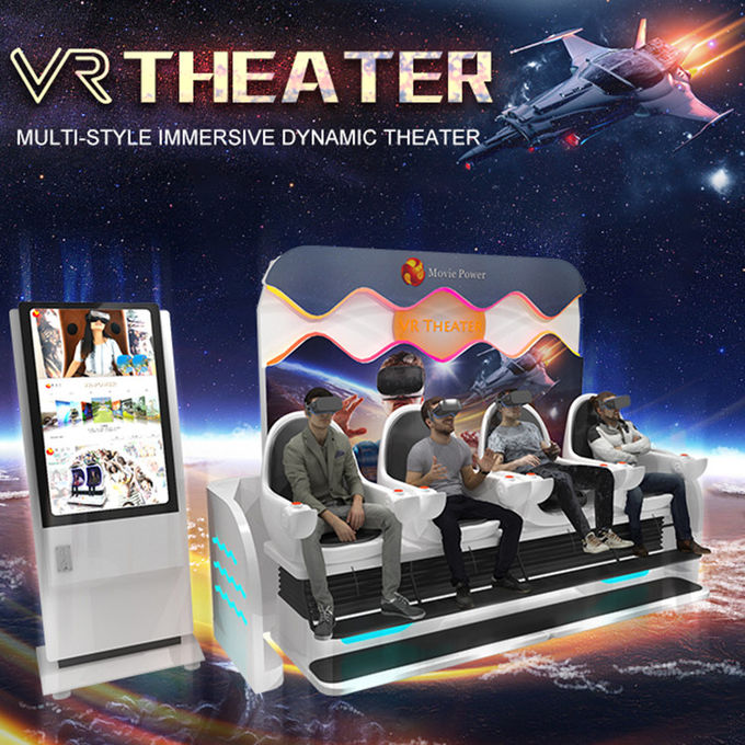 Theme Park Interactive Vr Cinema 2 3 4 Kursi 9d Dynamic Platform Simulator 0