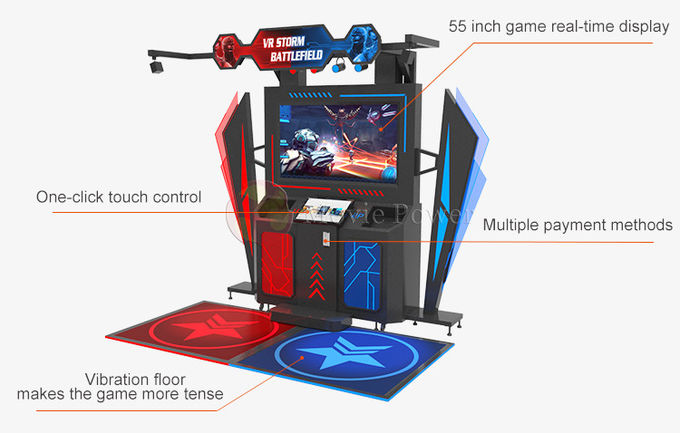 Infinity Battle VR Shooting Games Multiplayer 9d Shooter Simulator Gun Arcade Game Untuk Komersial 2