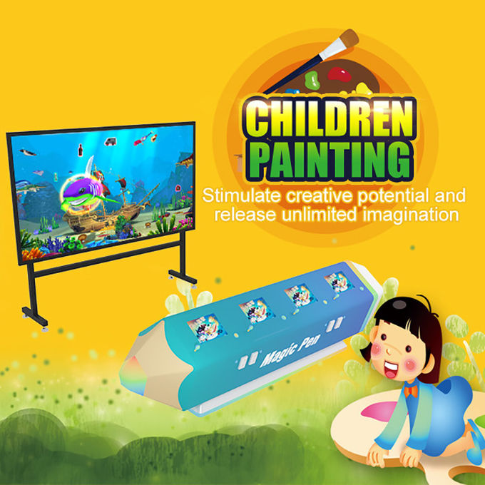 Peralatan Taman Hiburan Anak-anak AR Lukisan Sistem Proyeksi Game Interaktif 0