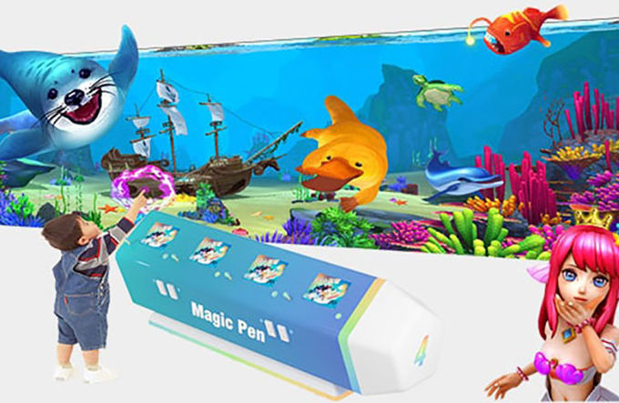 Peralatan Taman Hiburan Anak-anak AR Lukisan Sistem Proyeksi Game Interaktif 1