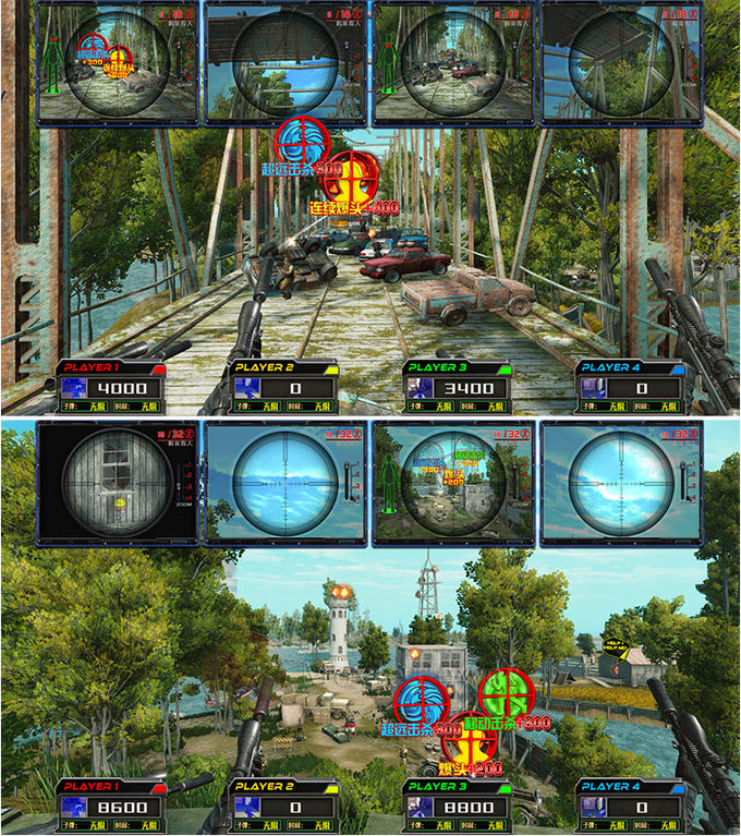 4 Pemain AR Sniper Koin Dioperasikan Arcade Game Senapan Mesin Menembak Peralatan Permainan AR 1
