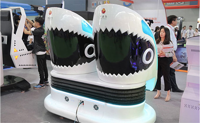 Taman hiburan 9D VR Egg Chair Simulator VR Shark Motion Cinema 2 Tempat duduk 2