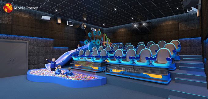 Hiburan 5D Simulator Sistem Bioskop Kursi Gerak Peralatan VR Tema Teater Film 5D 0
