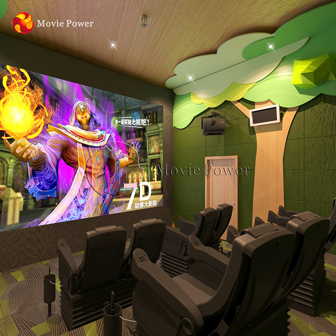 Hiburan 9D VR Simulator Sistem Bioskop 5D Kursi Gerak Peralatan VR Tema Teater Film 5D 0