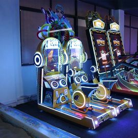 Kuning Virtual Reality Simulator Coin Dioperasikan / Anak-Anak Sepeda Mengemudi Game Balapan