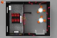 Peralatan Bioskop 7D Dalam Ruangan Sistem Pemotretan Interaktif 6 Orang Adegan Multi Efek