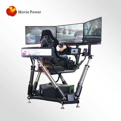 Kekuatan Film Tiga Layar Peralatan Pelatihan Listrik Vr Simulator Mengemudi Mobil