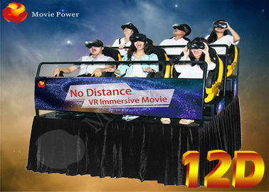 Hidrolik / Elektronik 12D Cinema Theater Simulator Dengan 6 DOF Platform Dinamis