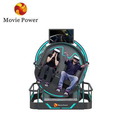 2 kursi 9d Roller Coaster Mesin 360 Rotasi Vr Cinema 360 derajat Simulator Kursi Terbang