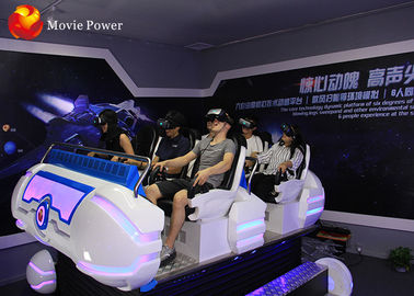 Baru Upgrade Tampilan Keren 9D Simulator Efek Dinamis yang Unik 6 Kursi Keluarga Vr Untuk Perjalanan Yang Mendebarkan