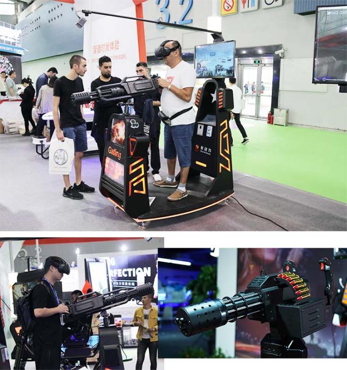 360 Derajat 9d VR Shooting Games Immersive Gatling Gun Motion Simulator 1