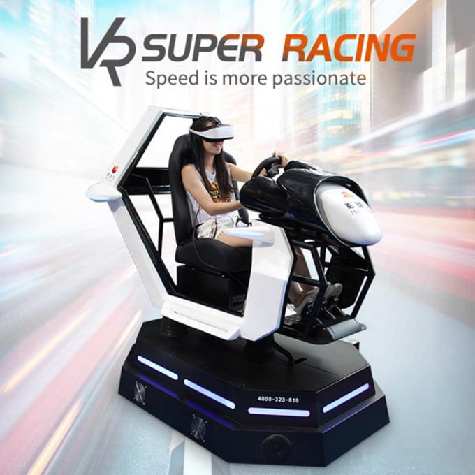 Fiberglass Virtual Reality Kart Racing Simulator Efek Angin Untuk Anak-Anak 0