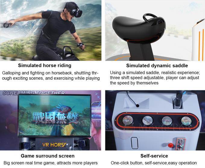 Peralatan Hiburan Anak Virtual Reality Simulator 9d Vr Horse Riding 1