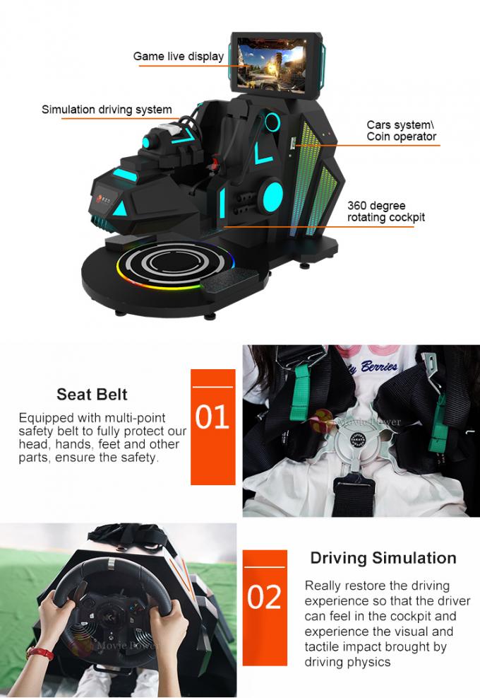 Desain Keren 9D VR Cinema Electric 9D VR Simulator Car Racing Game 1