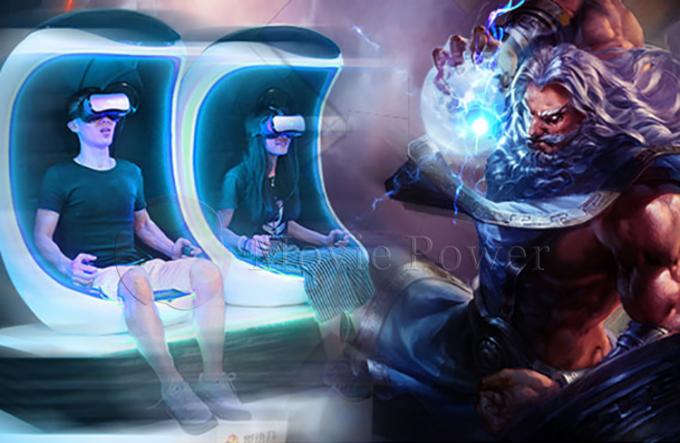 Taman Hiburan Virtual Reality Simulator 9d Vr Cinema Egg Chair Equipment Dengan 2 Kursi 0