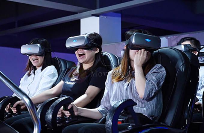 Peralatan permainan realitas virtual Roller Coaster 6 Seaters 9D 1