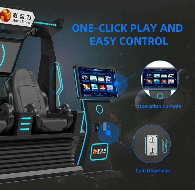 VR Mesin 2 kursi Roller Coaster Simulator 9d Vr Cinema Motion Kursi Virtual Reality Game Arcade Untuk Komersial 4