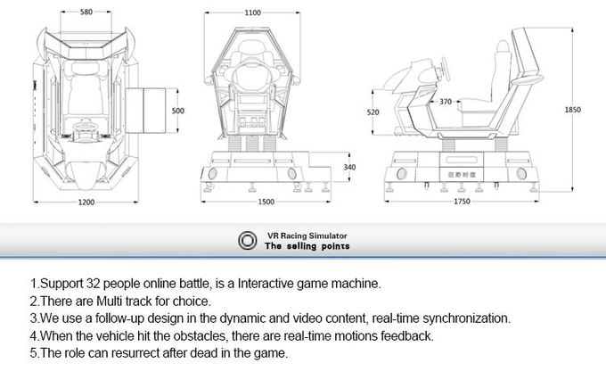 Mesin Game Balap Mobil 360 Derajat 9D Vr Dalam Ruangan Virtual Reality Driving Arcade Motion Simulator 4